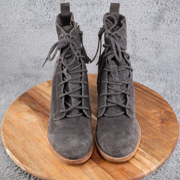 Dolce Vita Drew Dark Gray Suede Ankle Boot Size Womens Size 10 - Picture 2 of 7